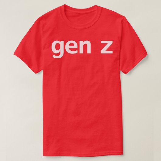 Gen Z Minimal Typografie T-Shirt (Design vorne)