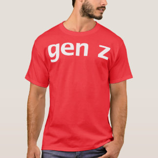 Gen Z Minimal Typografie T-Shirt