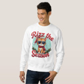 Gen Z Rizz zur Jahreszeit Weihnachtsmann Sweatshirt (Vorne ganz)