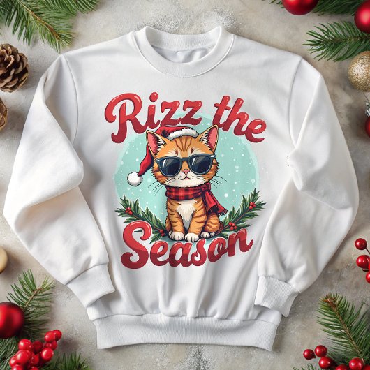 Gen Z Rizz zur Jahreszeit Weihnachtsmann Sweatshirt