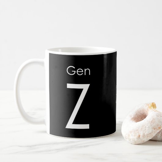Gen Z Tasse Cup, schwarz durch Foton Art (Mit Donut)