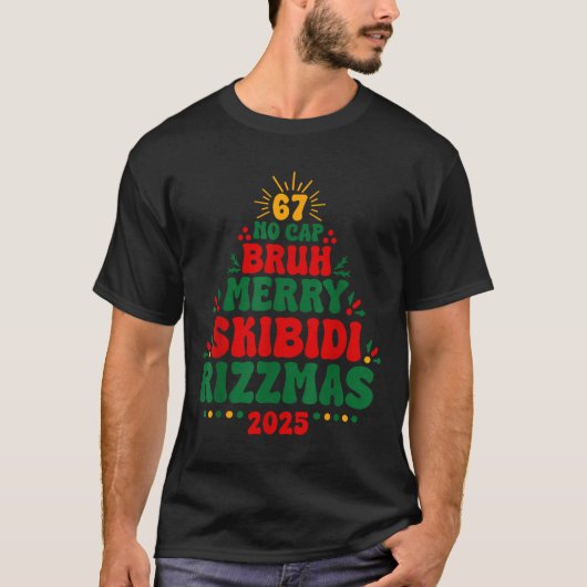 Gen Z Teen Slang Christmas 2025 Brainrot Meme Teen T-Shirt (Vorderseite)