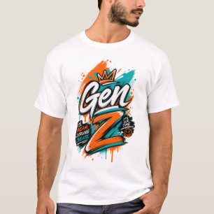 Gen Z – Trendige moderne Jugend-Typografie-Design T-Shirt