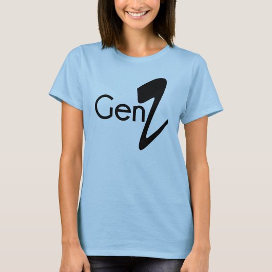 Gen Z Typografie Celebrity Style T-Shirt (Vorderseite)