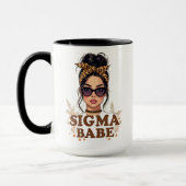 Gen Z Vibes Sigma Babe GenZ Leopard Messy Bun Tasse (Links)