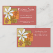 Genähte Blumen-Geschäfts-Karten Visitenkarte (Vorne/Hinten)