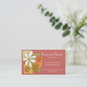 Genähte Blumen-Geschäfts-Karten Visitenkarte (Stehend Vorderseite)