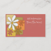 Genähte Blumen-Geschäfts-Karten Visitenkarte (Rückseite)