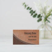 Genähte lederne Innenarchitektur Visitenkarte (Stehend Vorderseite)