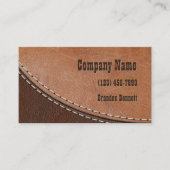 Genähte lederne Innenarchitektur Visitenkarte (Vorderseite)