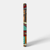 Genähte Stoffstücke im Patchwork-Stil. Ethnisch iPhone Hülle (Linke Seite)