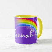 Genannte Kinder Regenbogen lila rote Tasse (VorderseiteRechts)