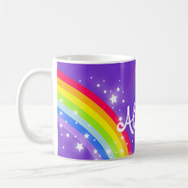 Genannte Kinder Regenbogen lila rote Tasse
