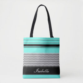 Genannte Mint Stripes und Zickzack Tasche