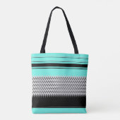 Genannte Mint Stripes und Zickzack Tasche (Rückseite)