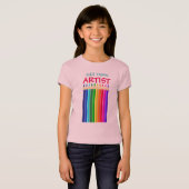 Genannter Artist: Farbzeichenstift oder -bleistift T-Shirt (Vorne ganz)