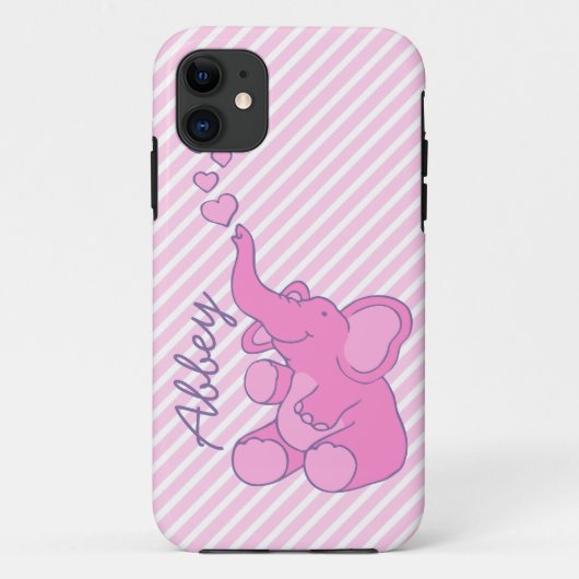 Genannter niedlicher rosa Elefant iphone 5 Fall Case-Mate iPhone Hülle (Rückseite)