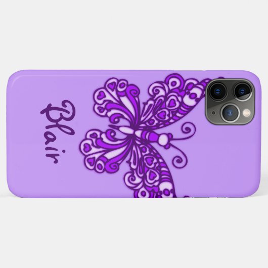 Genannter Schmetterling lila iPod-Kasten Case-Mate iPhone Hülle (Rückseite (Horizontal))