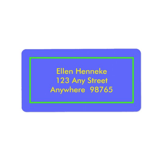 Genau! Adressaufkleber (Vorne)