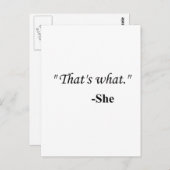 "Genau das.." Postkarte (Vorne/Hinten)