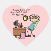 Genau der erste Spaß Herz-Aufkleber (Vorderseite)