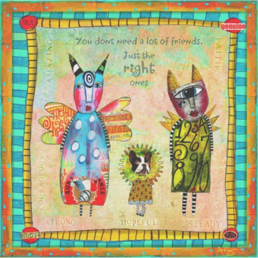 Genau die Richtige ist Vinyl Art Sticker (Vorderseite)