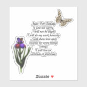 Genau für heute inspirierender Aufkleber (Blatt)