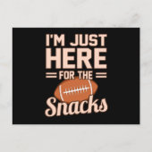 Genau hier für Snacks Football Player Coach Game Einladungspostkarte (Vorderseite)