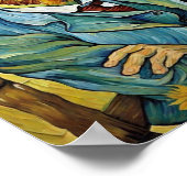 Genau hier Gewartet - Impressionismus Malerei Poster (Ecke)