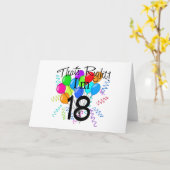 Genau, ich bin 18 - Geburtstag Karte (Gelbe Blume)