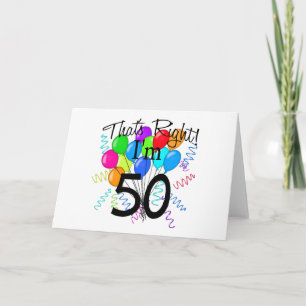 Genau, ich bin 50 - Geburtstag Karte