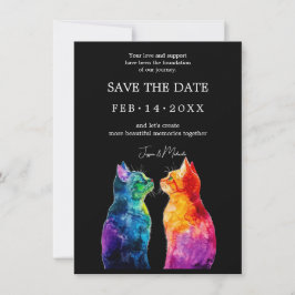 "Genau Ihre: Eine Rainbow-Liebe-Story RSVP-Karte Save The Date