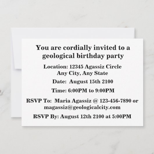 Genau Sedimental Innere (Grand- Canyonschichten) Einladung (Rückseite)