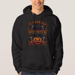 Genau Tage bis Halloween Kürbislaterne Fledermäuse Hoodie
