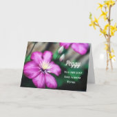 Genau wie eine Mama Lila Clematics Blume Card Karte (Gelbe Blume)