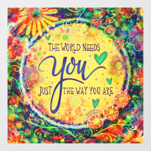 Genau wie Sie "Inspirivity"-Fensterheber Fensteraufkleber (Blatt)