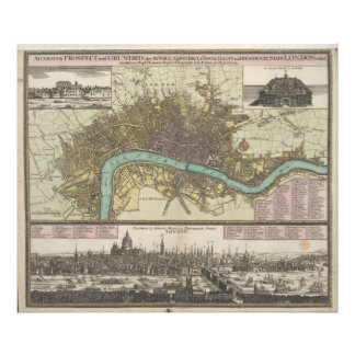 GENAUE ERHEBUNG UND LAYOUT VON LONDON FOTODRUCK