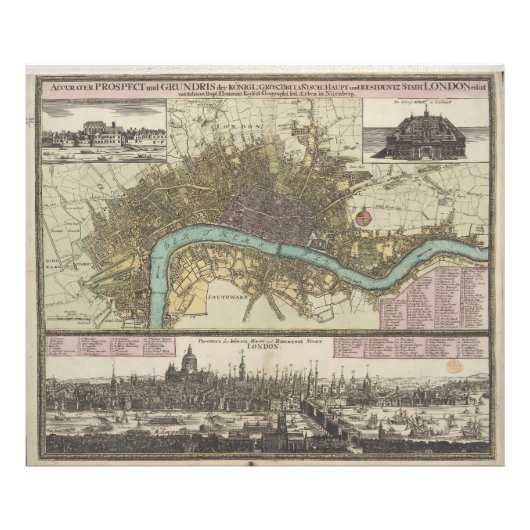 GENAUE ERHEBUNG UND LAYOUT VON LONDON FOTODRUCK (Vorne)