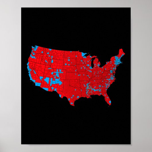 Genaue Karte der Wahlergebnisse 2024 1 Poster (Vorne)