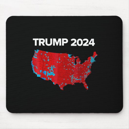 Genaue Karte der Wahlergebnisse 2024 Trump Mega Mousepad (Vorne)