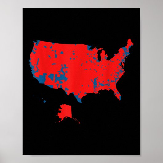 Genaue Karte der Wahlergebnisse 2025 Poster (Vorne)