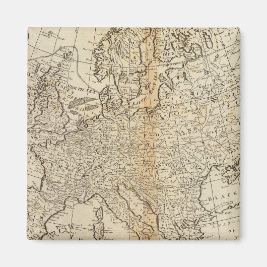 Genaue Karte Europas Magnet (Vorne)