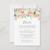 Genaue Karte für Peach und Cream Wedding (Vorderseite)