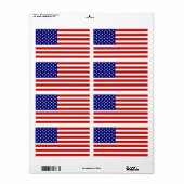 Genaues amerikanisches Flag-Label (Vorne)