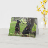 Genauso wie Sie Rottweiler Muttertagskarte Karte (Gelbe Blume)