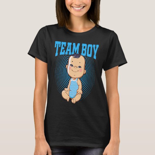 Gender Announcement  Team Boy Baby Party Reveal Pr T-Shirt (Vorderseite)