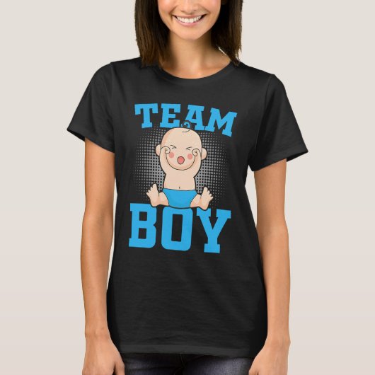 Gender Announcement  Team Boy Baby Party Reveal Pr T-Shirt (Vorderseite)