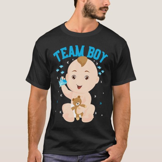 Gender Announcement  Team Boy Baby Party Reveal Pr T-Shirt (Vorderseite)