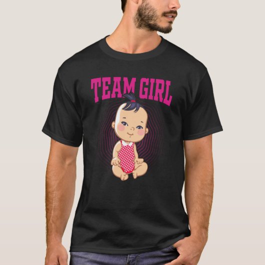 Gender Announcement Team Girl Baby Party Reveal Pr T-Shirt (Vorderseite)