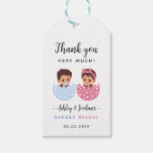 Gender-Aufdeckung bei gecrackten Eiern Danke, Gesc Geschenkanhänger (Vorderseite)